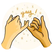 Two hands making a pinky swear
