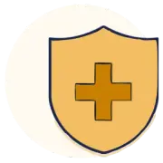 A shield with a cross