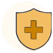 A shield with a cross