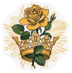 Rose and Crown Tattoos